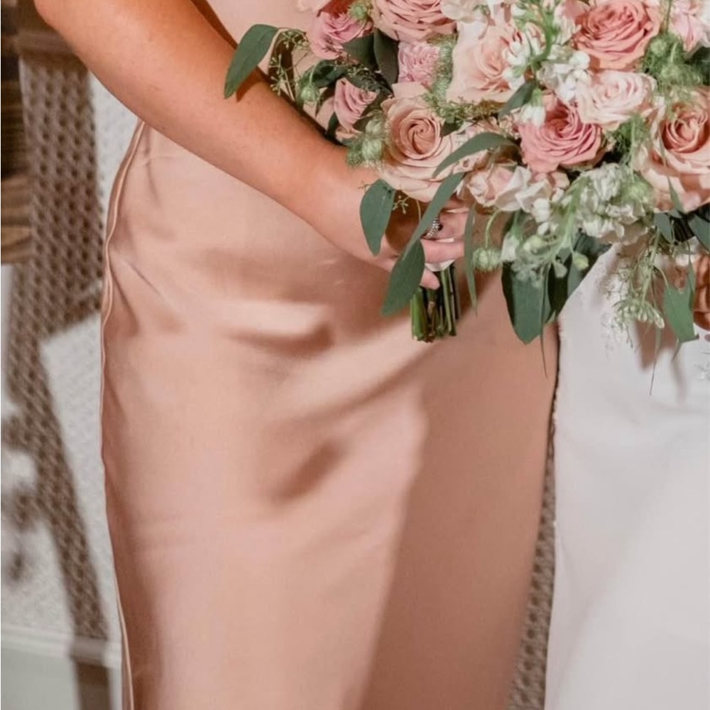 Show Me Your MuMu Blush Satin Dress